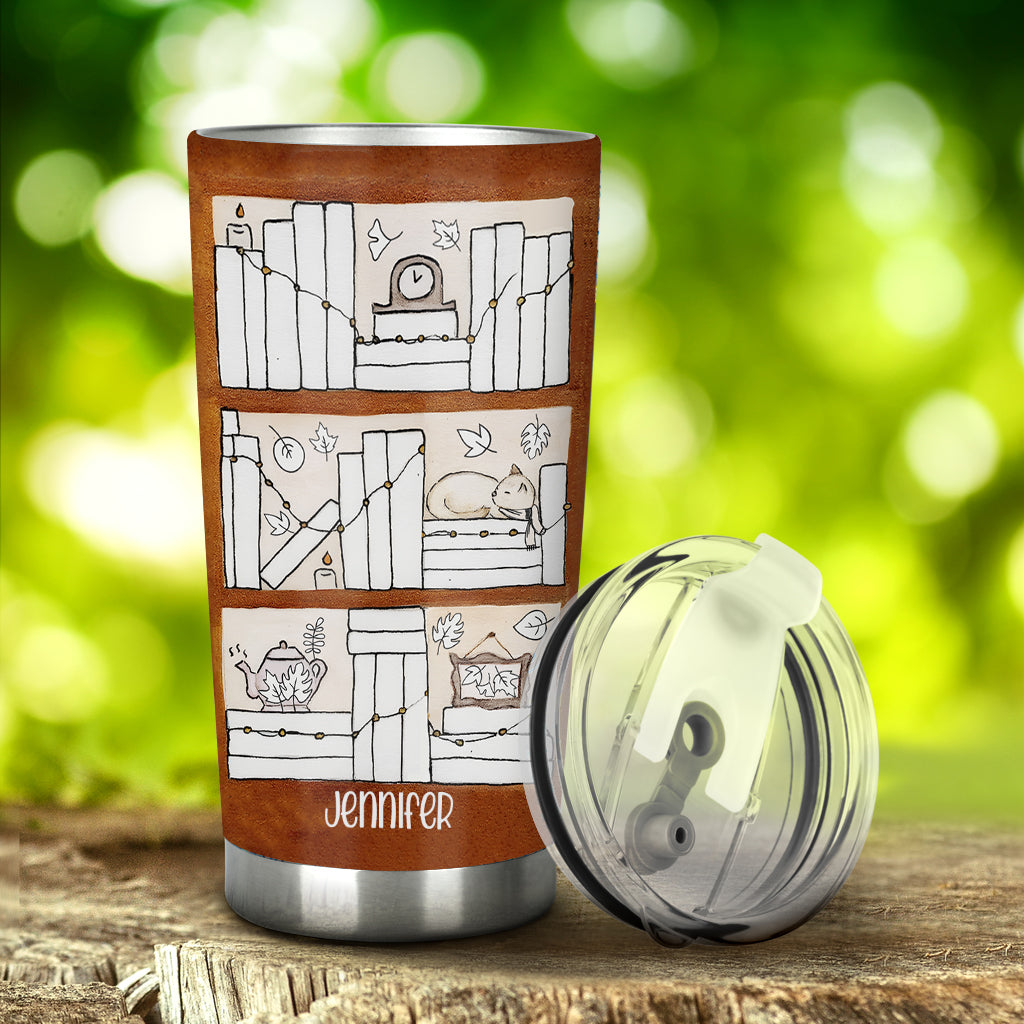 Lesetracker für die vier Jahreszeiten – Personalisierter Buchbecher