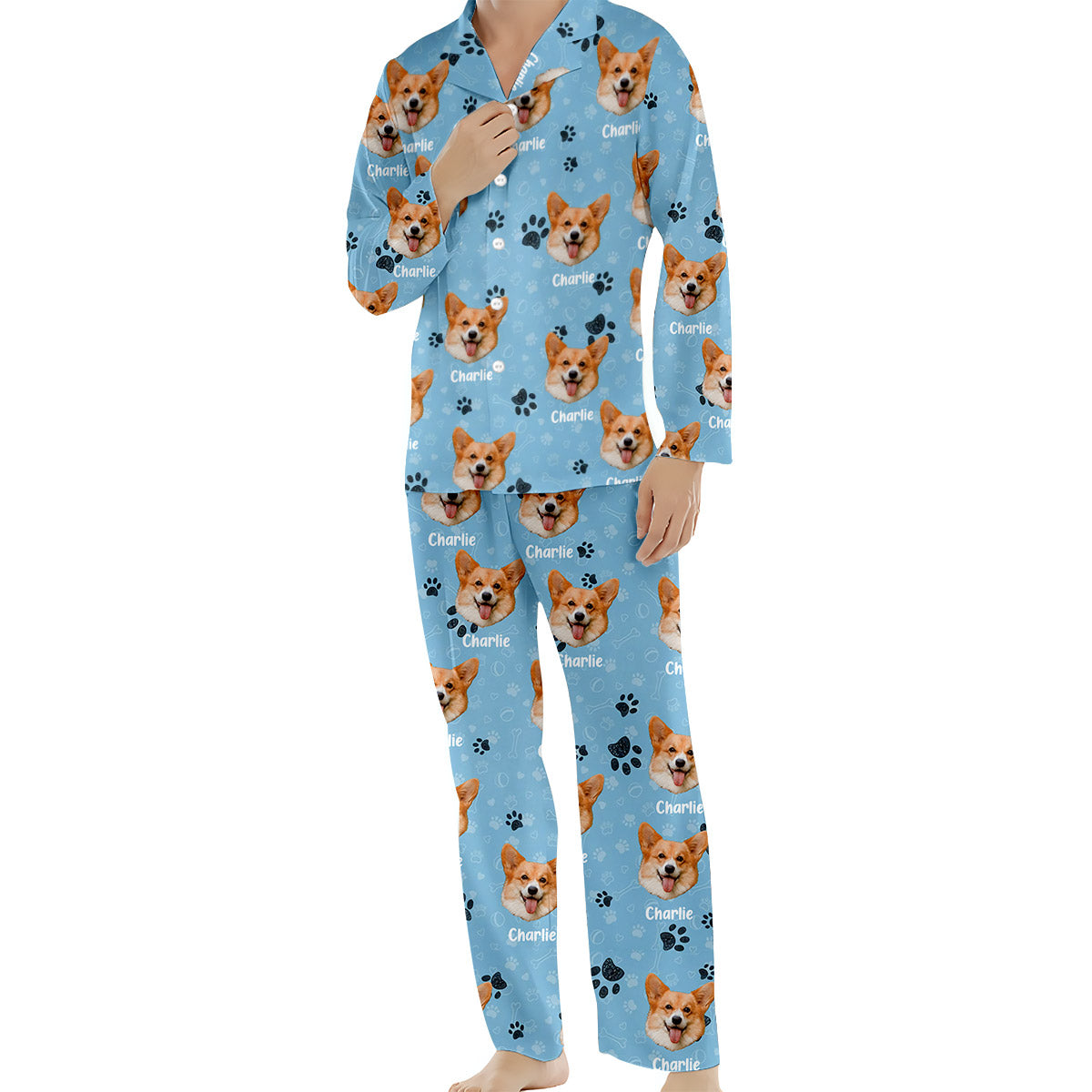 Personalisierte Haustierdecke mit Foto – Geschenk für Katzenliebhaber, Hundeliebhaber, Katzenfreunde – Personalisierter Pyjama mit Knopfleiste