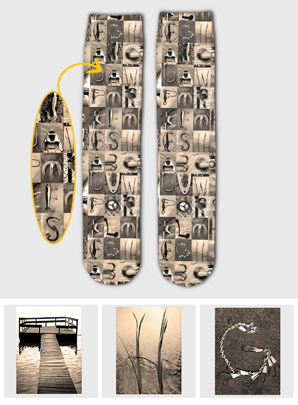 Vintage-Angelalphabet – personalisierte Angelsocken