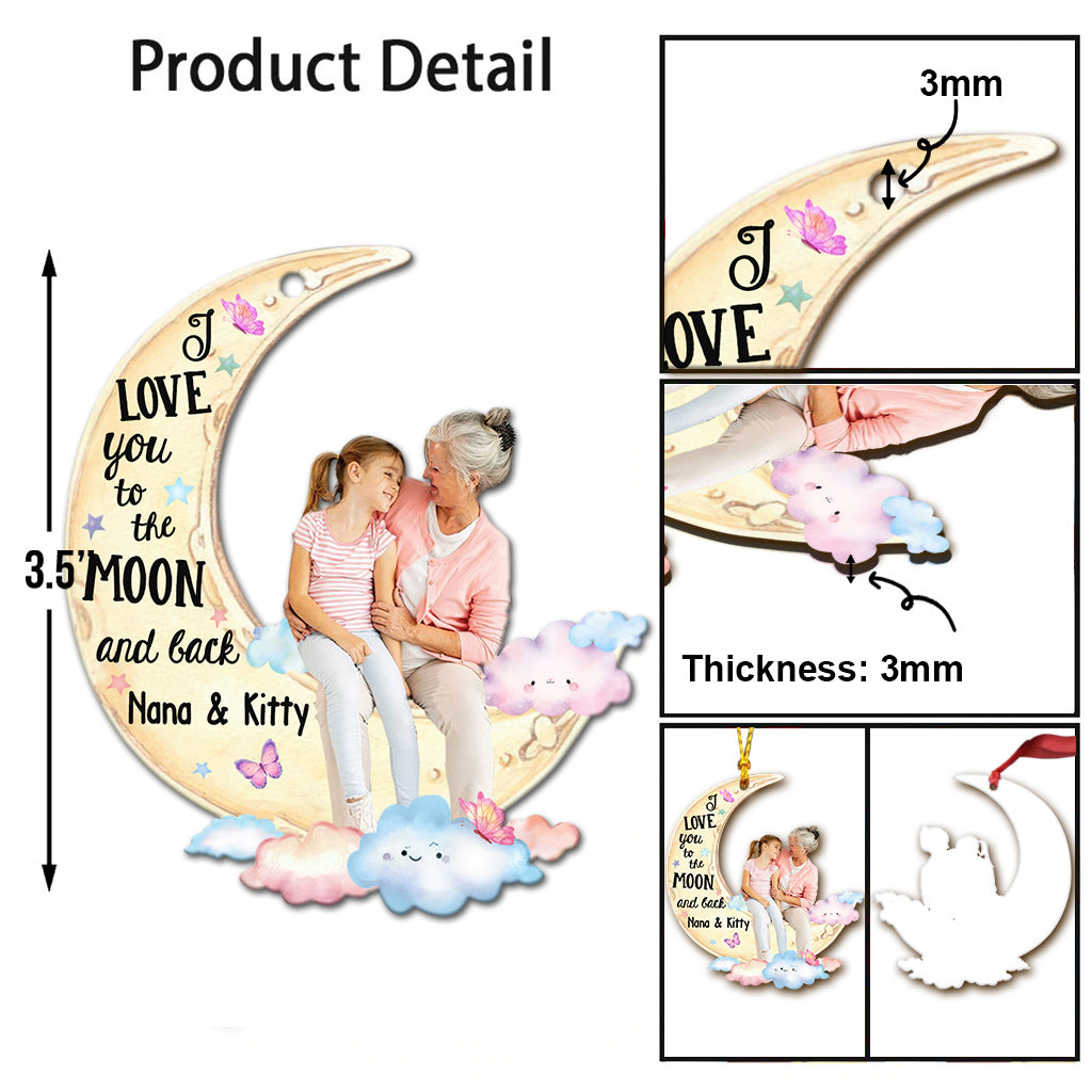 Ich liebe dich bis zum Mond und zurück – Personalisierter Oma-Anhänger