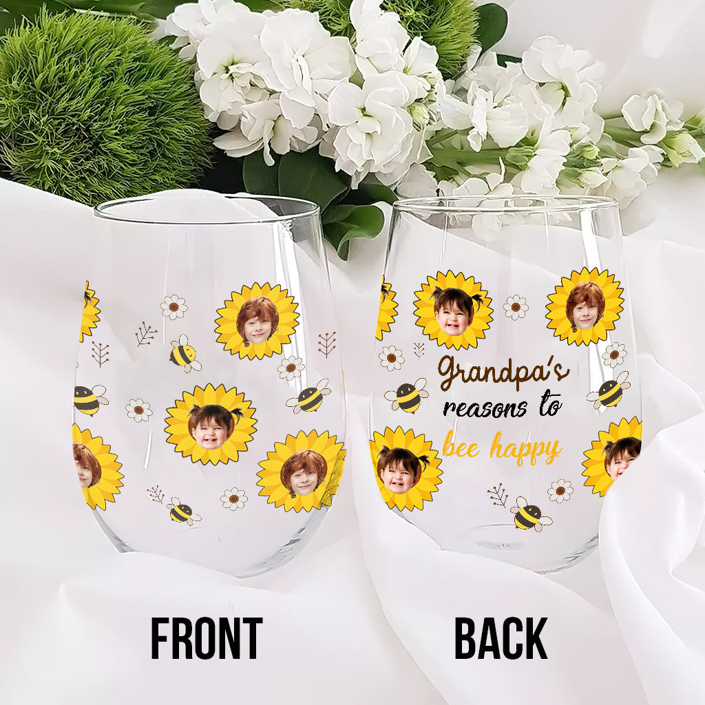 Nanas Gründe – Geschenk für Oma, Mama, Opa, Papa – Personalisiertes Weinglas