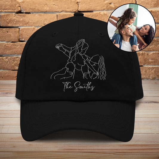 Custom Photo - Personalized Family Embroidered Classic Cap
