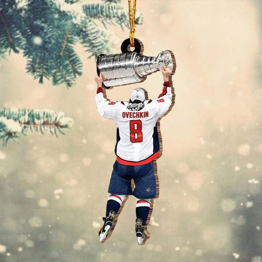 Foto-Ornament – ​​Hockey-Geschenk für den Sohn – Personalisierter Ornament