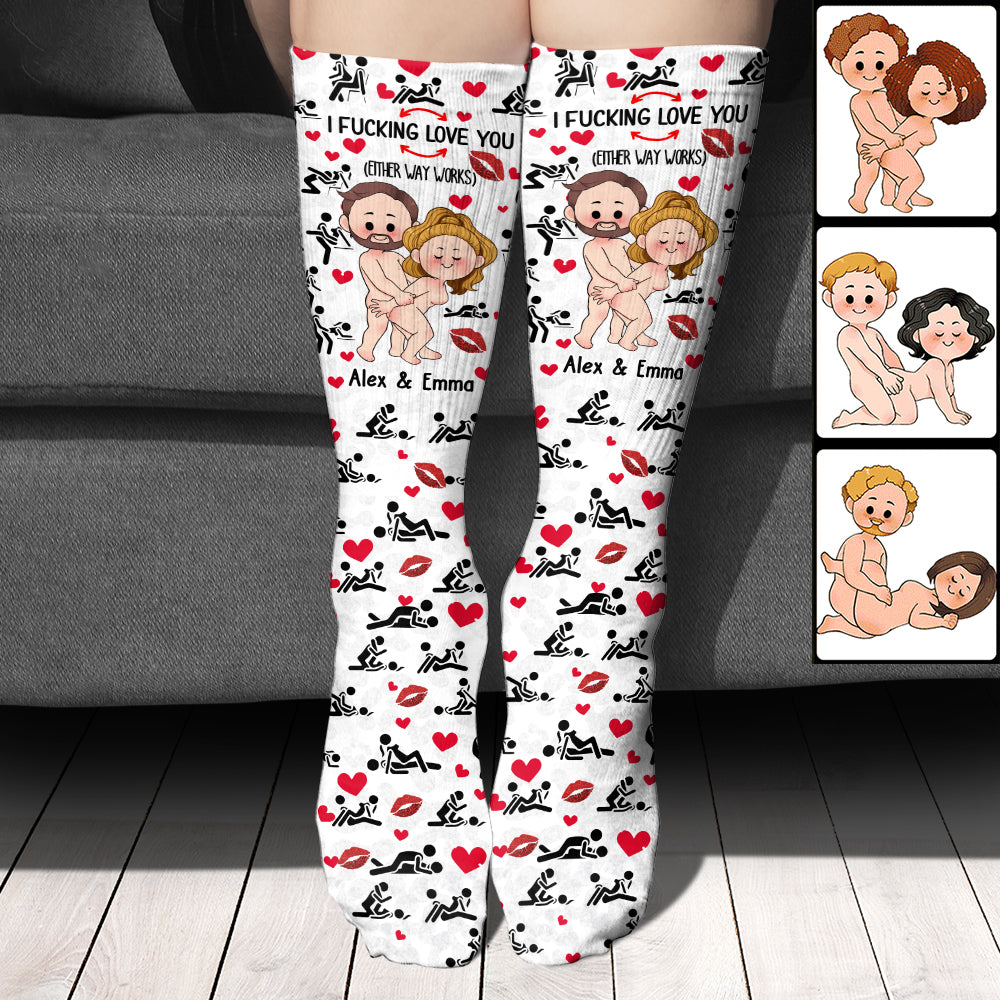 Ich liebe dich – Geschenk für Ehemann, Ehefrau, Freund, Freundin – Personalisierte Socken
