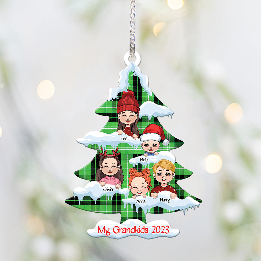Meine Enkelkinder – Personalisierter Oma-Weihnachtsbaumschmuck