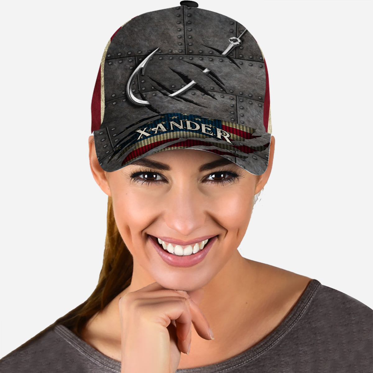 Angelhaken-Design – Personalisierte klassische Angelkappe
