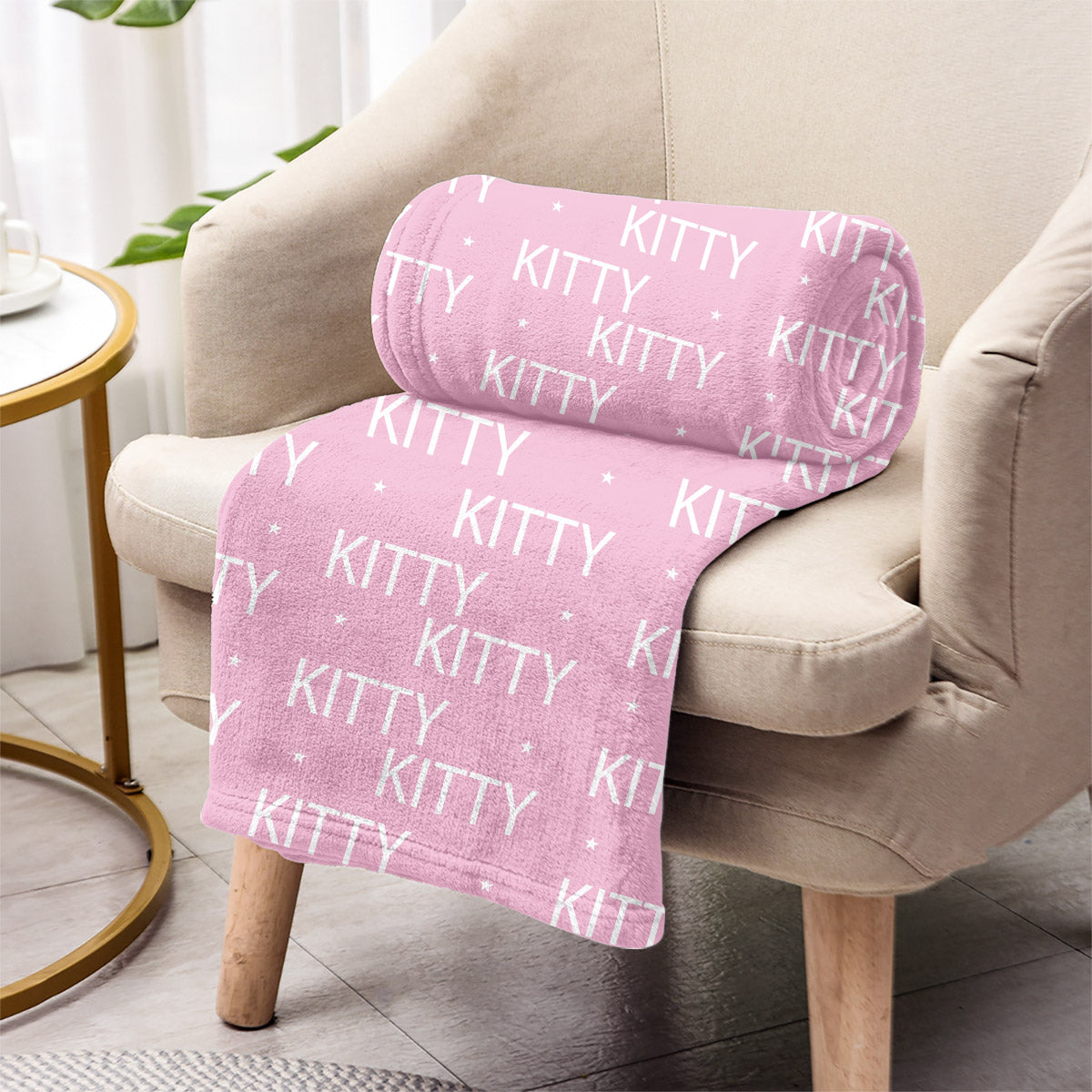 Custom Cat Name Pattern - Personalized Cat Blanket