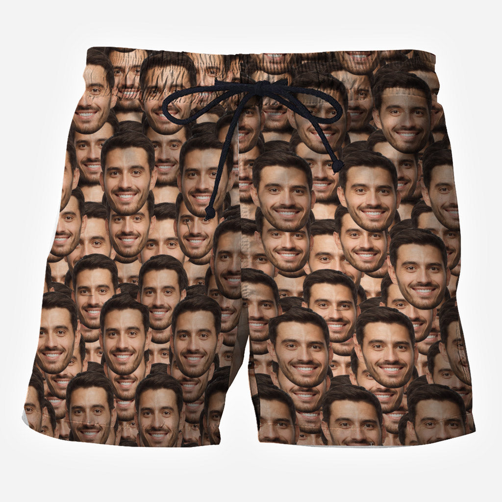 Individuelles Gesichtsmuster – personalisierte Herrenshorts