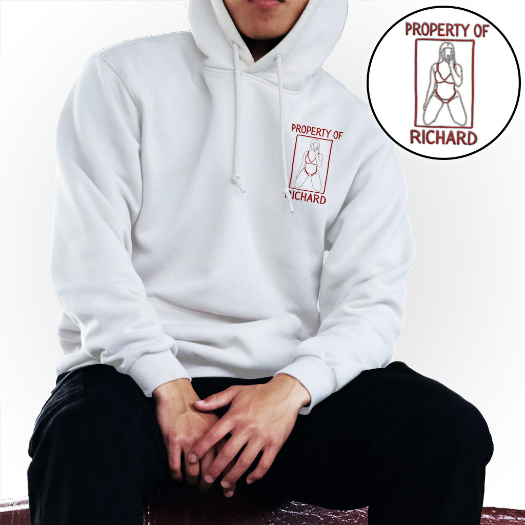 Pikantes Geschenk für ihn – personalisierter, bestickter Partner-Hoodie