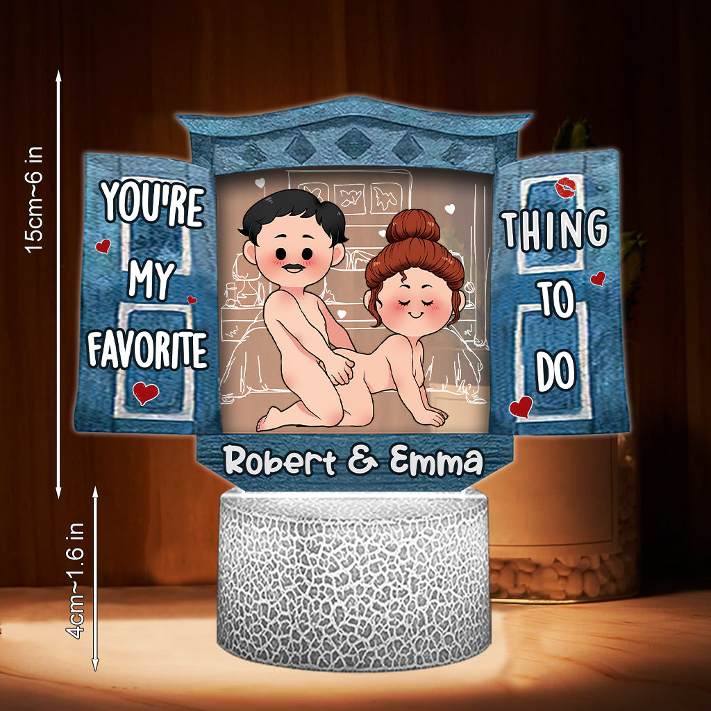 You’re My Favorite - Personalized Couple Shaped Plaque Light Base