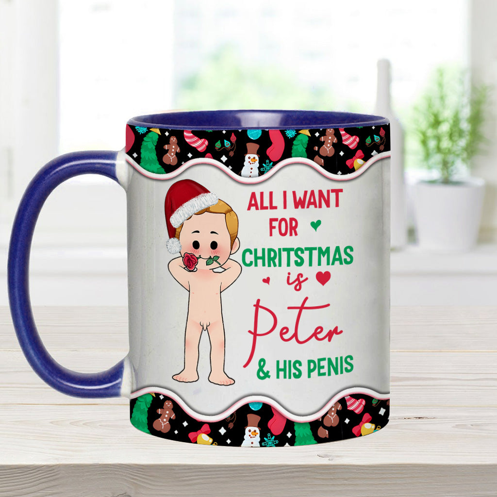 Alles, was ich mir zu Weihnachten wünsche – Personalisierte Tasse für Paare