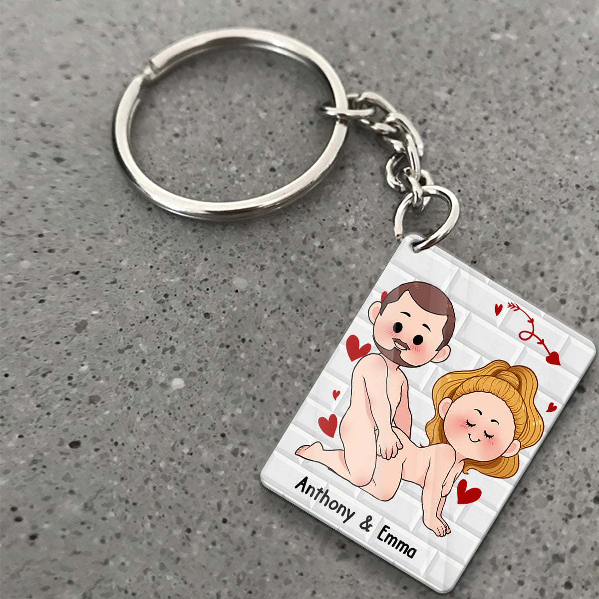Ich wünsche dir nur, dass du glücklich bist – Geschenk für Paare (Ehemann, Ehefrau, Freund, Freundin) – Personalisierter Schlüsselanhänger