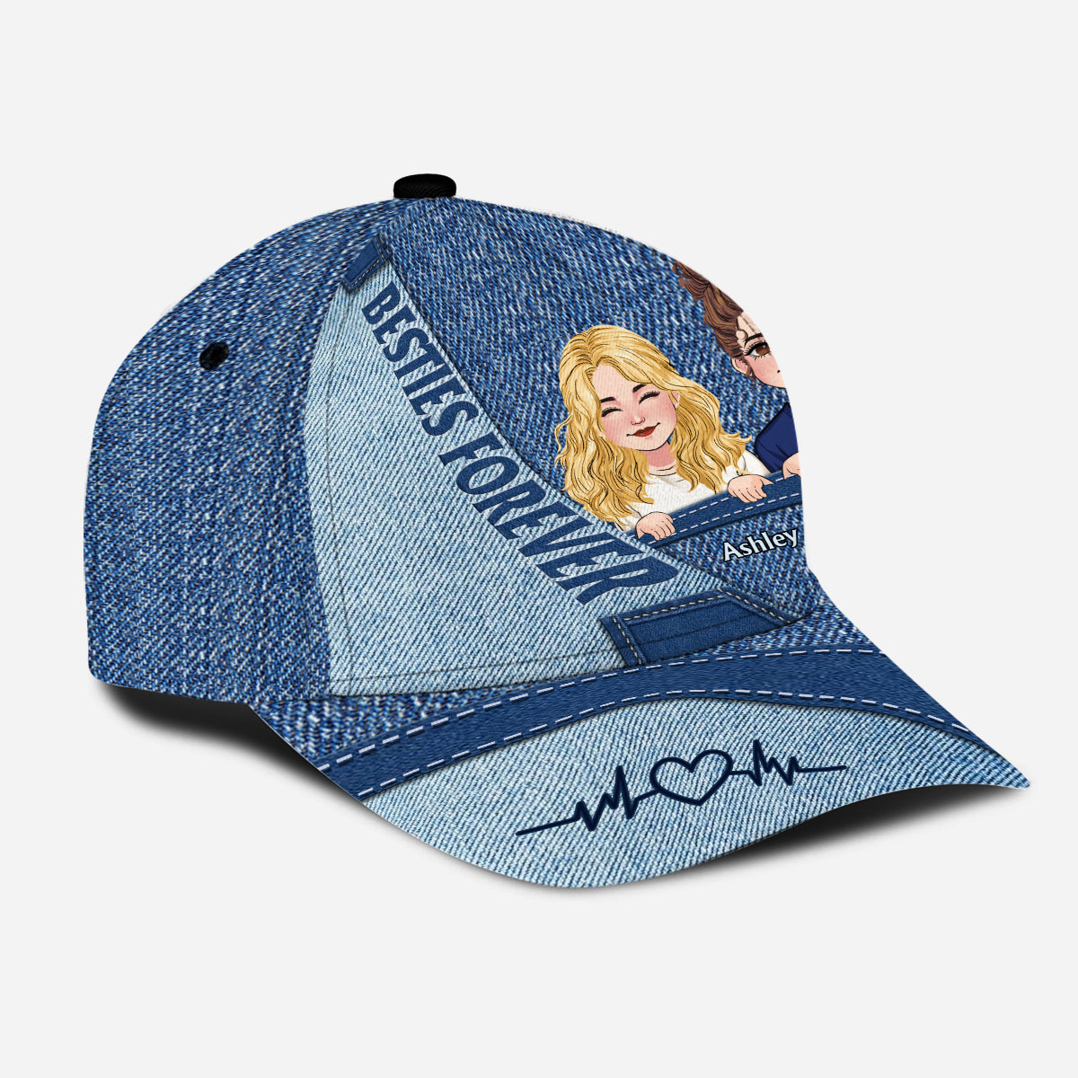 Für immer beste Freundinnen – Personalisierte Bestie Classic Cap