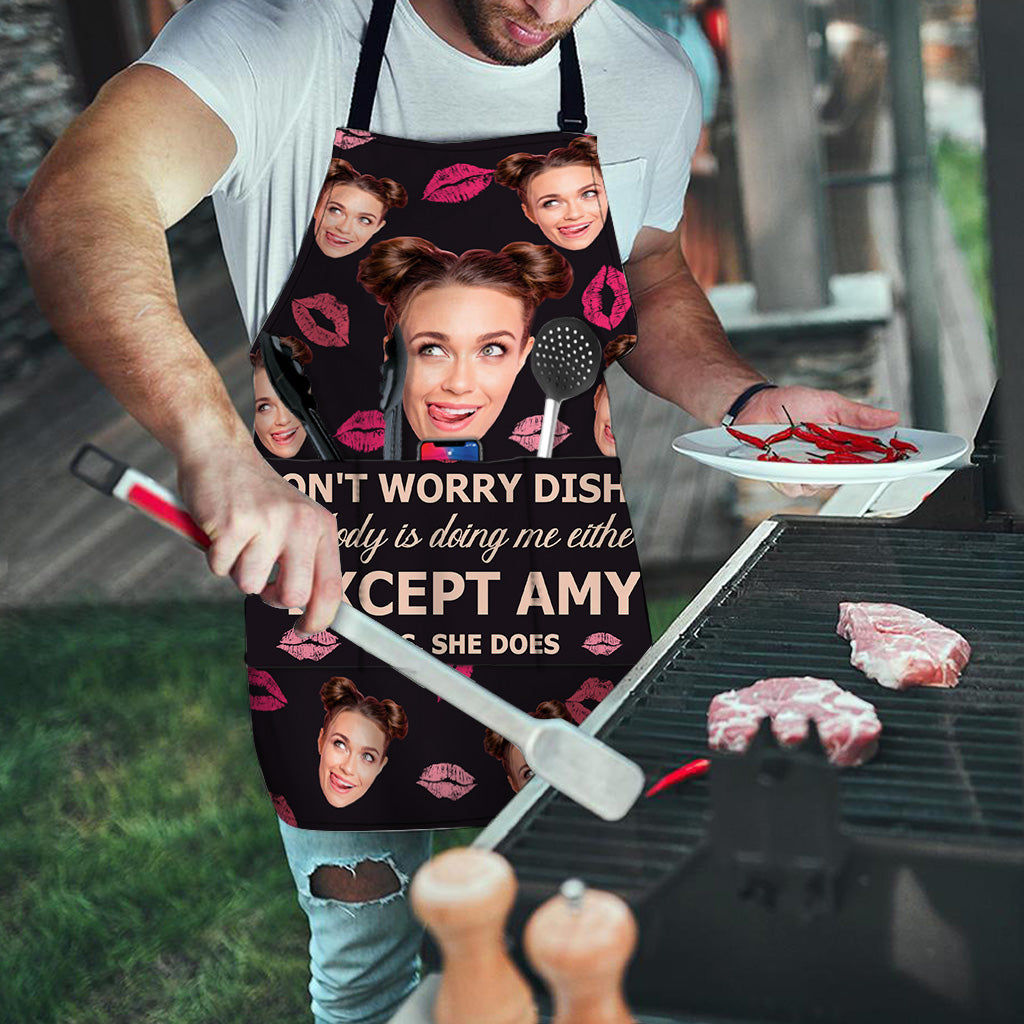 „Don't Worry Dishes“ – Geschenkidee für Paare (Ehemann, Ehefrau, Freundin, Freund) – Personalisierte Schürze
