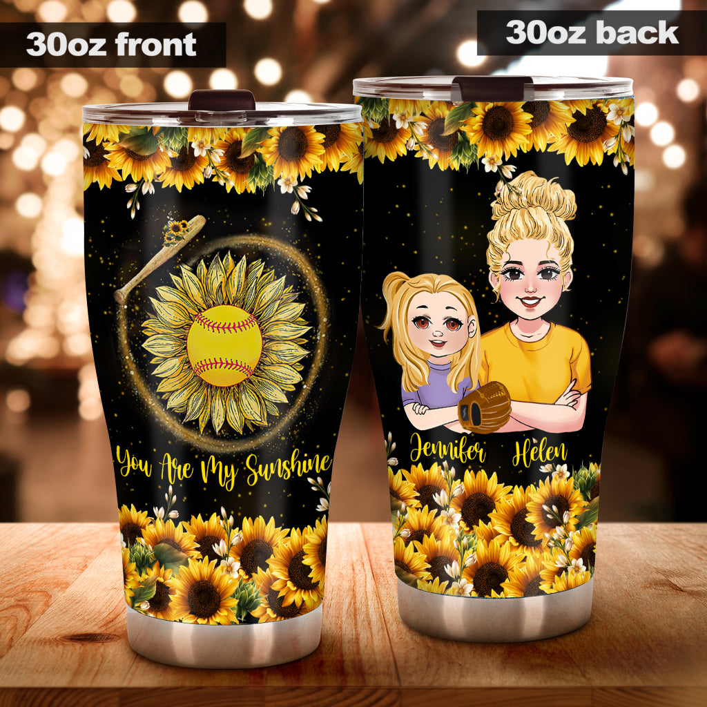 Du bist mein Sonnenschein – personalisierter Softball-Becher