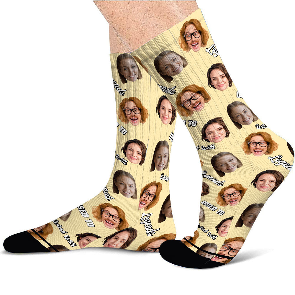 I Used To Work With Legends - Personalized Colleague Socks