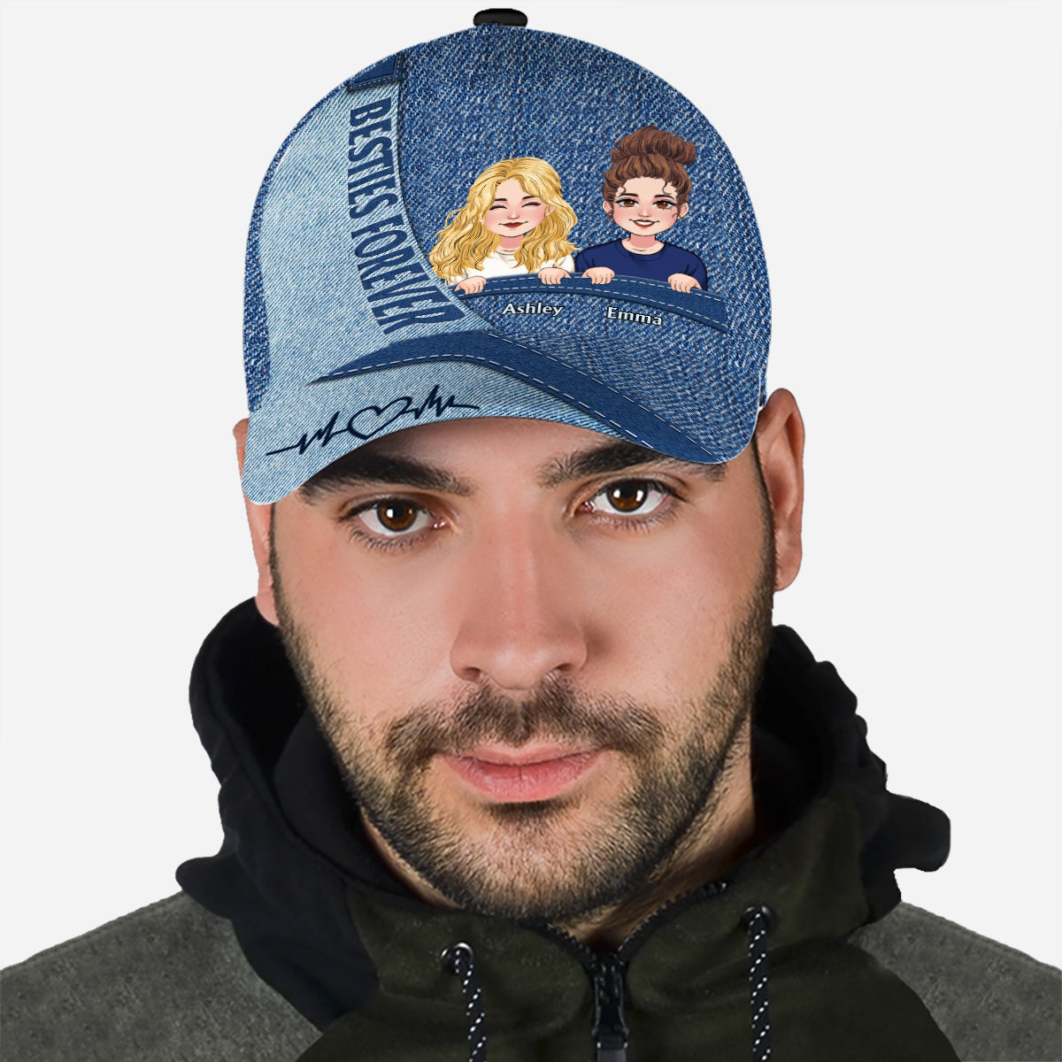 Für immer beste Freundinnen – Personalisierte Bestie Classic Cap