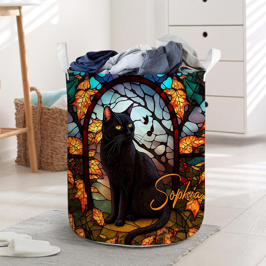 Black Cat - Personalized Black Cat Storage Basket