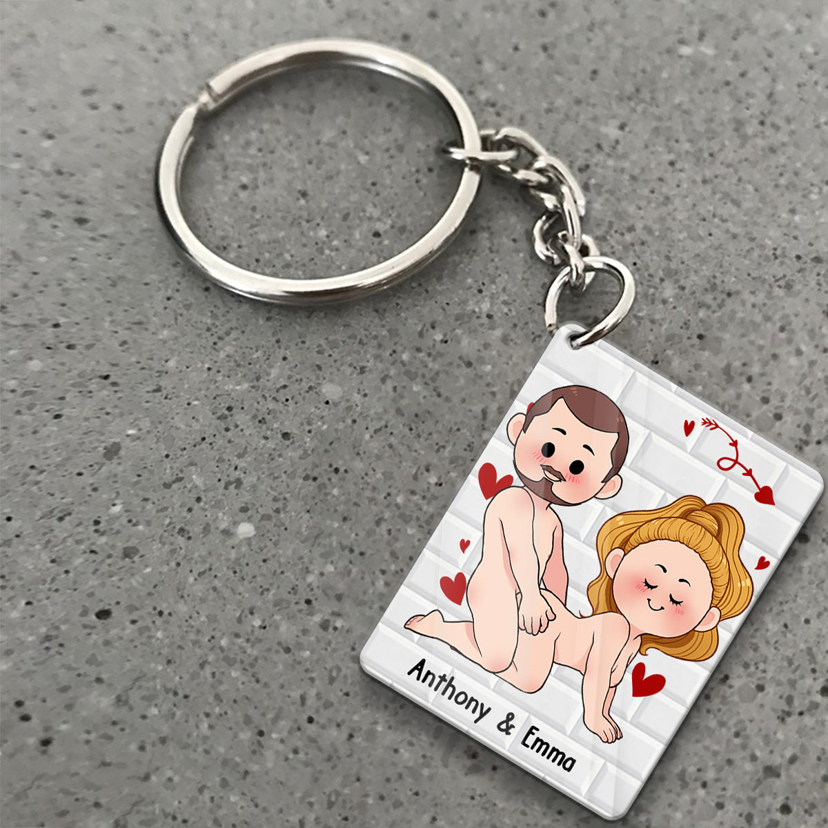 I Just Want You To Be Happy - Couple gift for husband, wife, boyfriend, girlfriend - Personalized Keychain