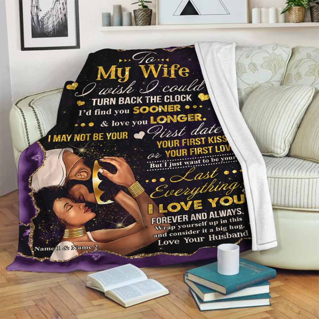 Ich wünschte, ich könnte die Zeit zurückdrehen – Personalisierte Decke für Afroamerikaner