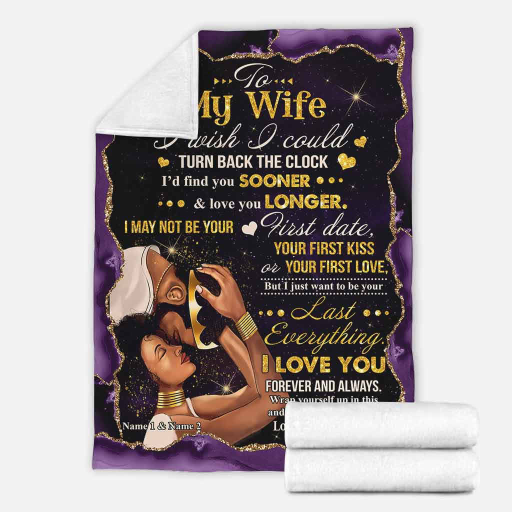 Ich wünschte, ich könnte die Zeit zurückdrehen – Personalisierte Decke für Afroamerikaner