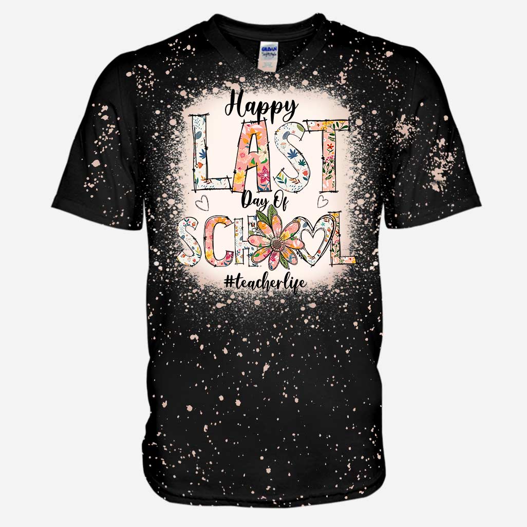 Schönen letzten Schultag – personalisierte, handgefertigte, gebleichte Lehrer-Shirts