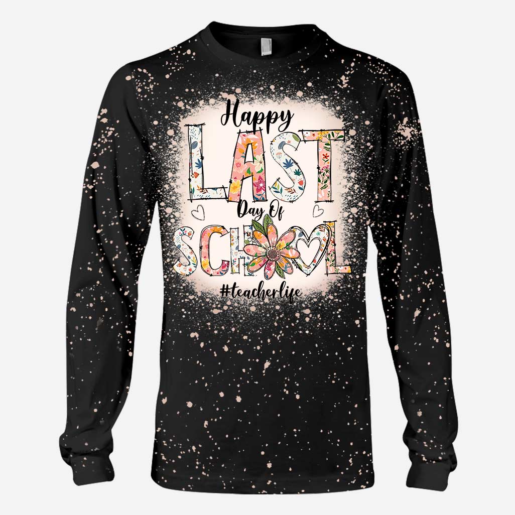 Schönen letzten Schultag – personalisierte, handgefertigte, gebleichte Lehrer-Shirts