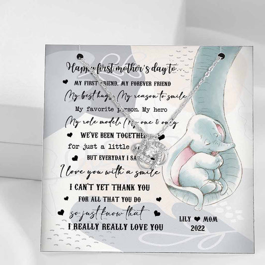 Ich liebe dich wirklich, wirklich sehr – Personalisierte Muttertags-Liebesknoten-Halskette