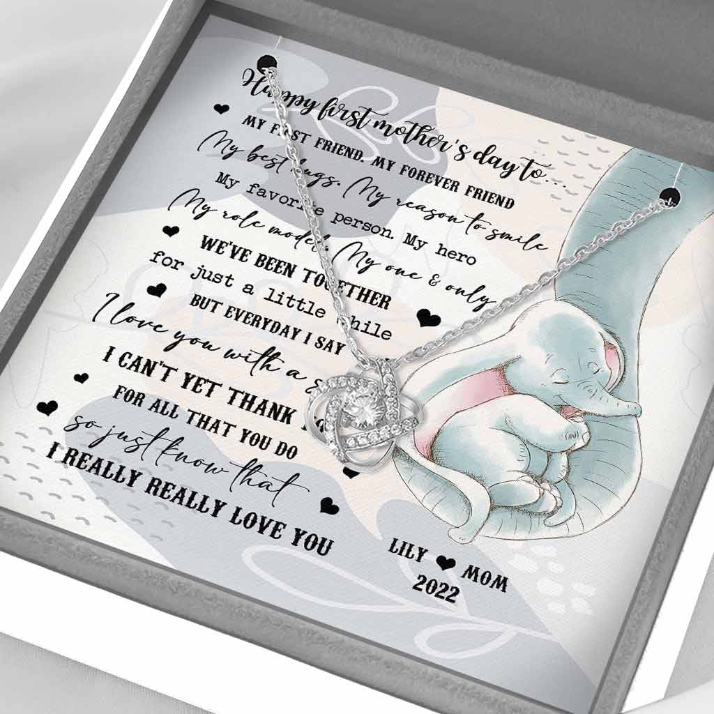 Ich liebe dich wirklich, wirklich sehr – Personalisierte Muttertags-Liebesknoten-Halskette