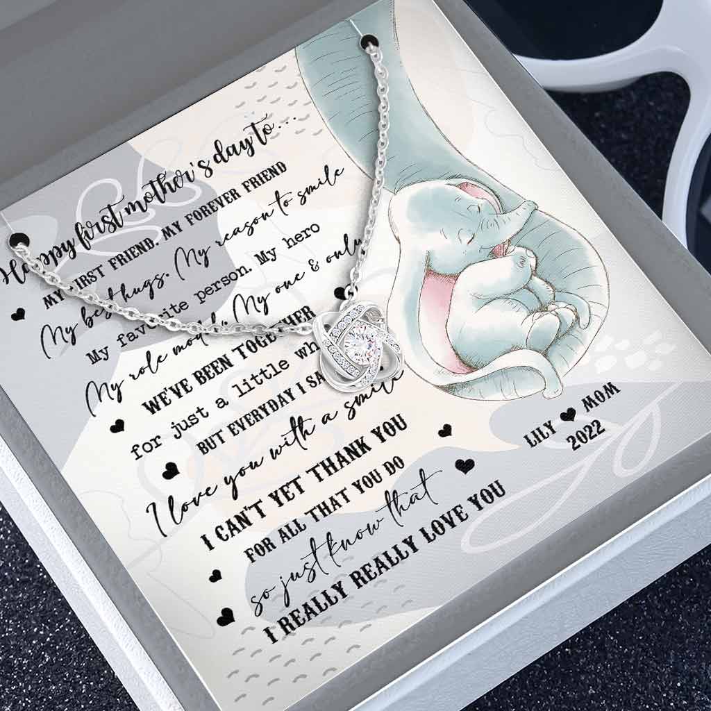 Ich liebe dich wirklich, wirklich sehr – Personalisierte Muttertags-Liebesknoten-Halskette