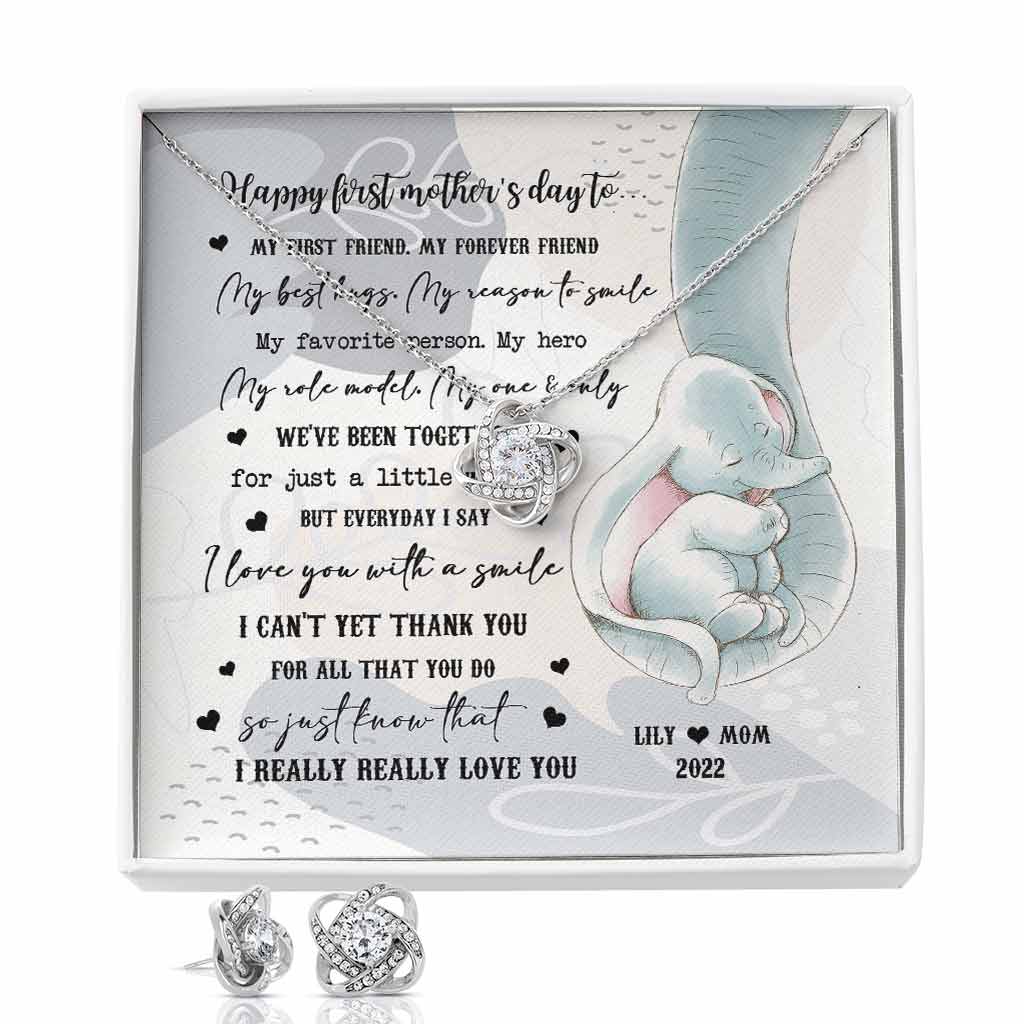 Ich liebe dich wirklich, wirklich sehr – Personalisierte Muttertags-Liebesknoten-Halskette