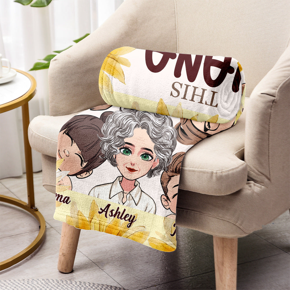 Diese Oma gehört - Personalisierte Mutterdecke