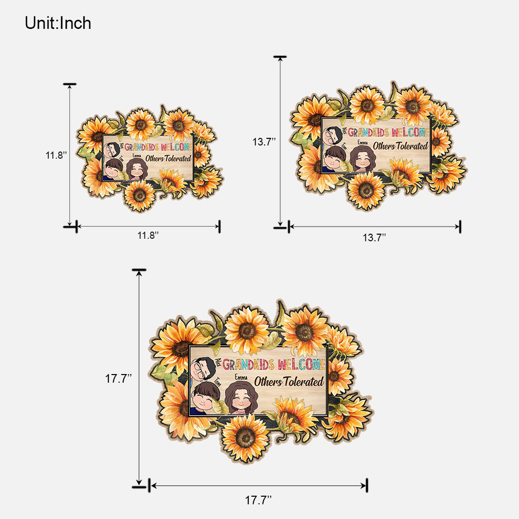 Enkelkinder willkommen - Personalisiertes Oma-Holzschild