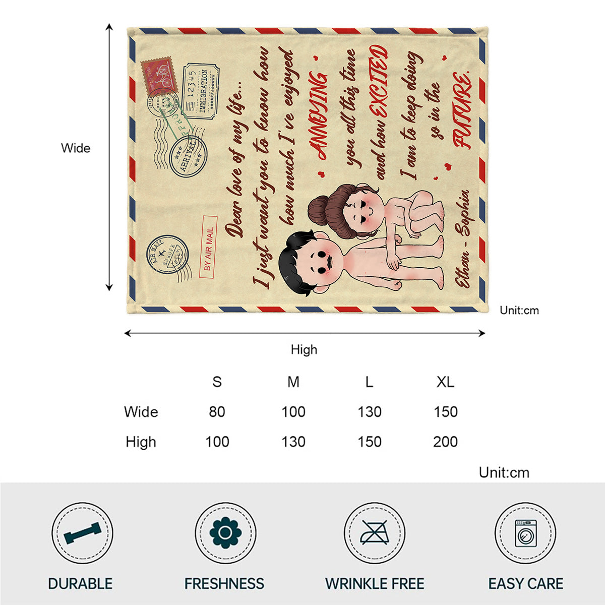 Liebes meines Lebens – Personalisierte Pärchendecke