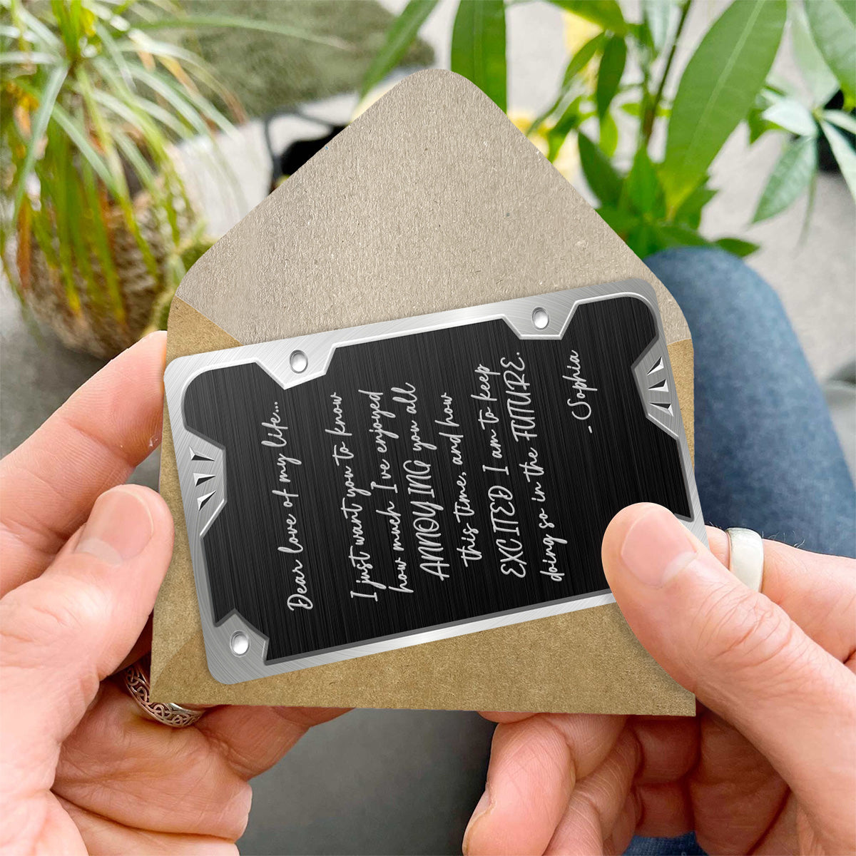 Lieber Schatz – Personalisierte Vatertags-Geschenkkarte für Paare