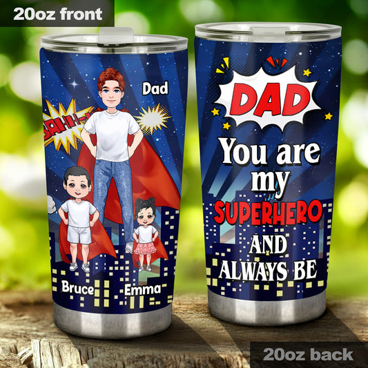 Super Dad Super Mom - Personalized Mother’s Day Father's Day Father Tumbler
