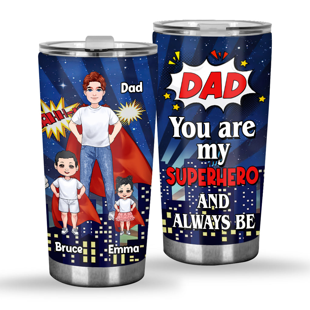 Super Dad Super Mom - Personalized Mother’s Day Father's Day Father Tumbler