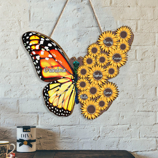 Du bist mein Sonnenschein – Personalisiertes Holzschild für Oma