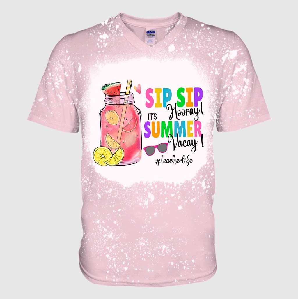 It's Summer Vacay - Personalized Teacher Handmade Bleached Shirts