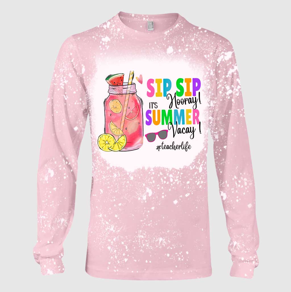 It's Summer Vacay - Personalized Teacher Handmade Bleached Shirts