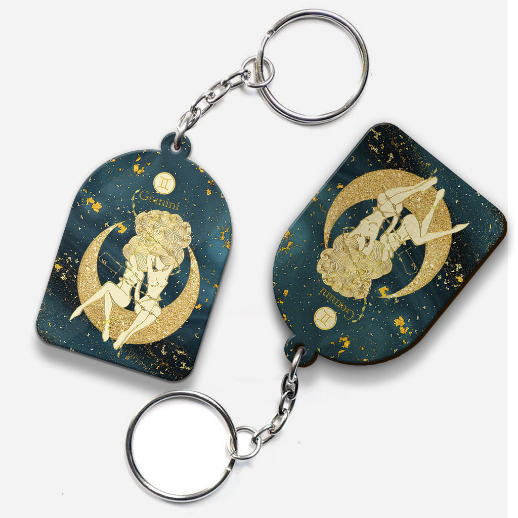 Sternzeichen - Personalisierter Horoskop-Schlüsselanhänger (beidseitig bedruckt)