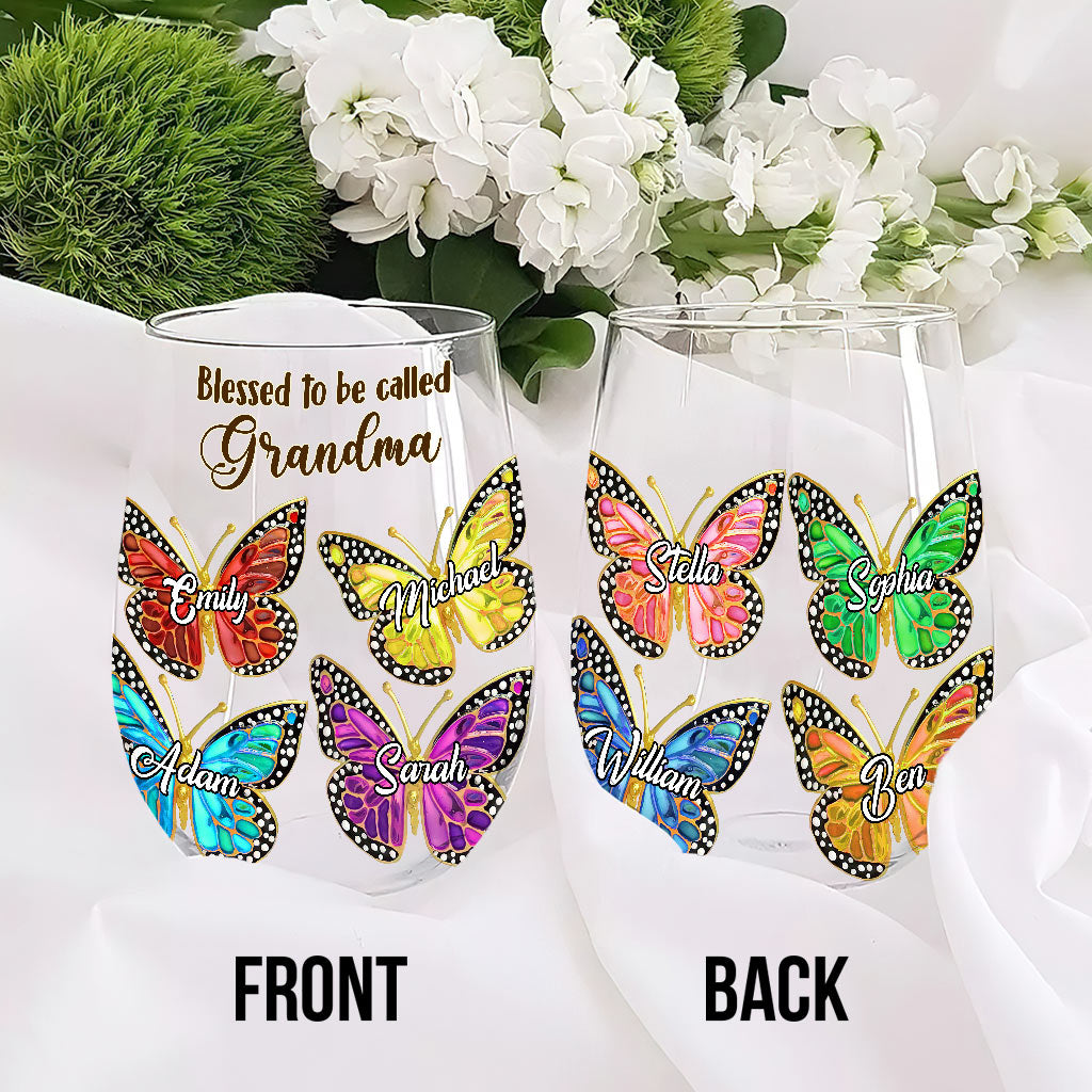 Oma – Personalisiertes Weinglas mit Oma-Motiv