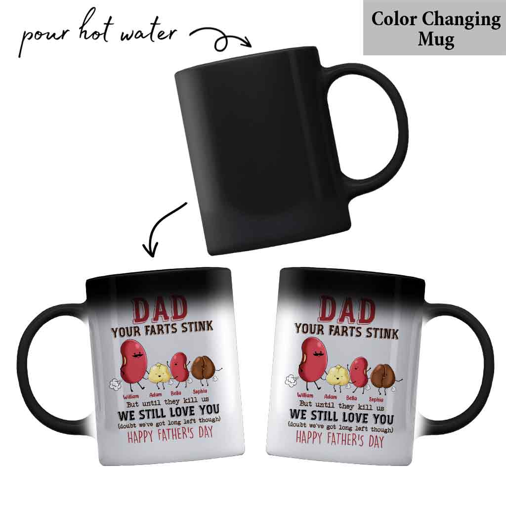 Papa, deine Fürze stinken, aber ich hab dich trotzdem lieb – personalisierte Vater-Tasse