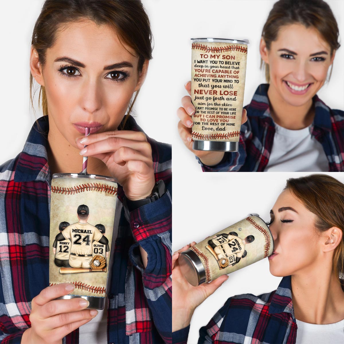 Ich möchte, dass du tief in deinem Herzen daran glaubst – Baseballgeschenk für Sohn, Tochter, Enkelin, Enkel – personalisierter Becher