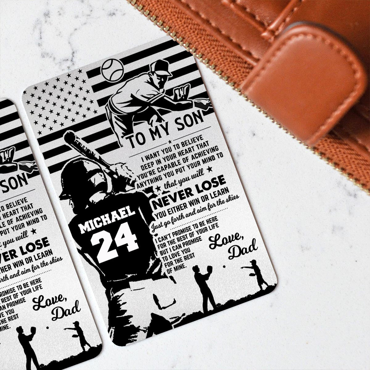 Ich möchte, dass du es von ganzem Herzen glaubst – personalisierte Baseball-Geldbörsenkarte