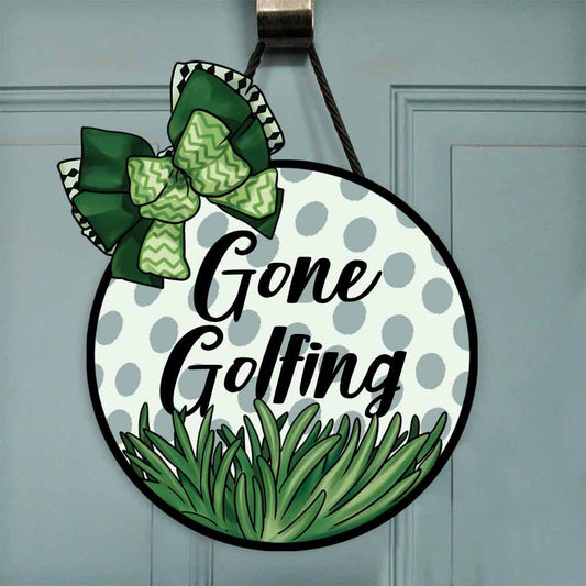 „Gone Golfing“-Metallschild