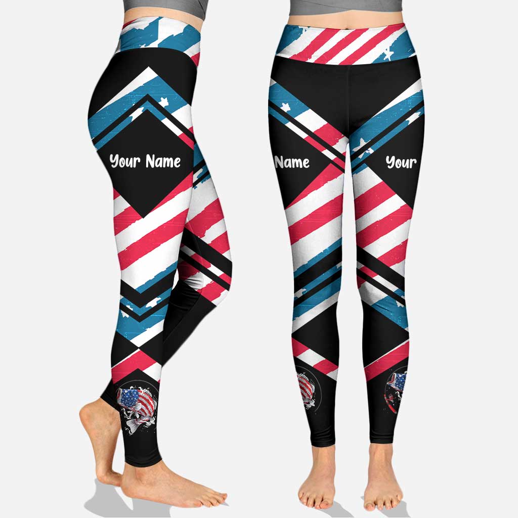 Fishing Freedom – Personalisiertes Tanktop und Leggings zum Unabhängigkeitstag