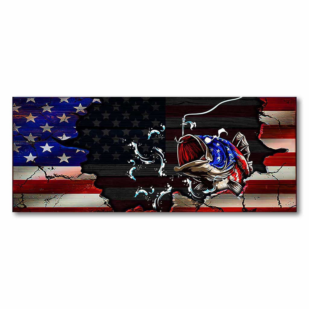 Fishing Freedom - Independence Day Truck Tailgate Decal