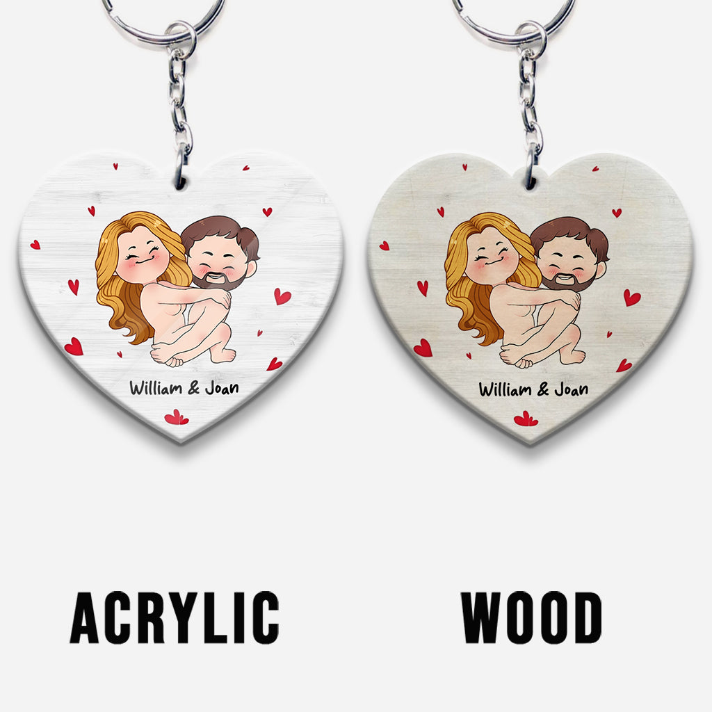 I Just Want To Touch It - Personalized Couple Transparent Keychain