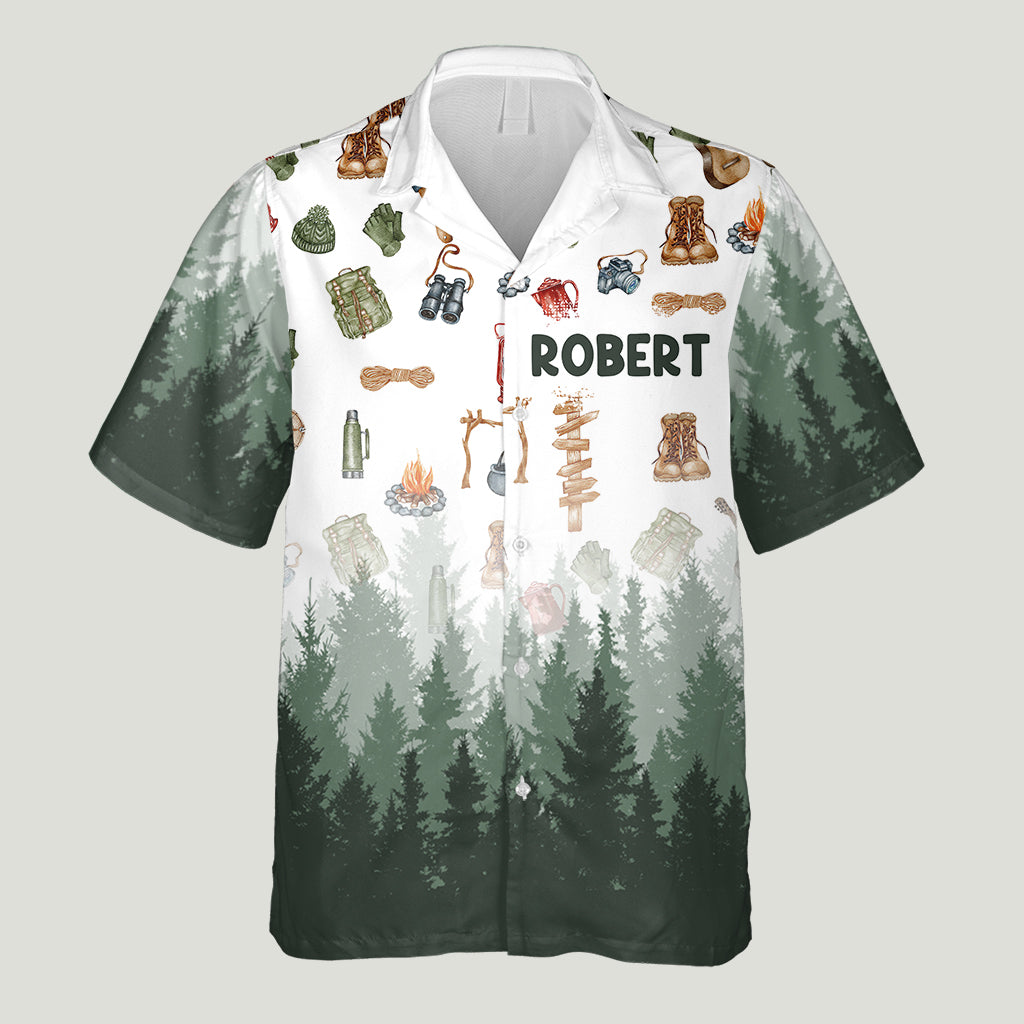 Ich liebe Camping – personalisiertes Camping-Hawaiihemd